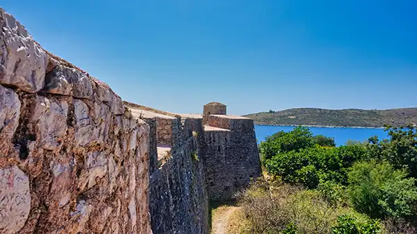 Porto Palermo bay and fortress on the southern coast of Albania